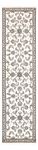 Tapis de couloir Tapis persan - Nain - 289 x 77 cm - blanc