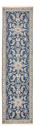 Tapis de couloir Tapis persan - Nain - 298 x 80 cm - bleu de mer