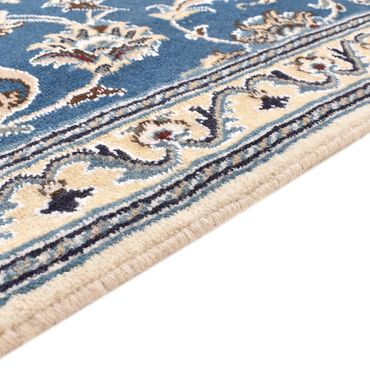 Tapis de couloir Tapis persan - Nain - 298 x 80 cm - bleu de mer