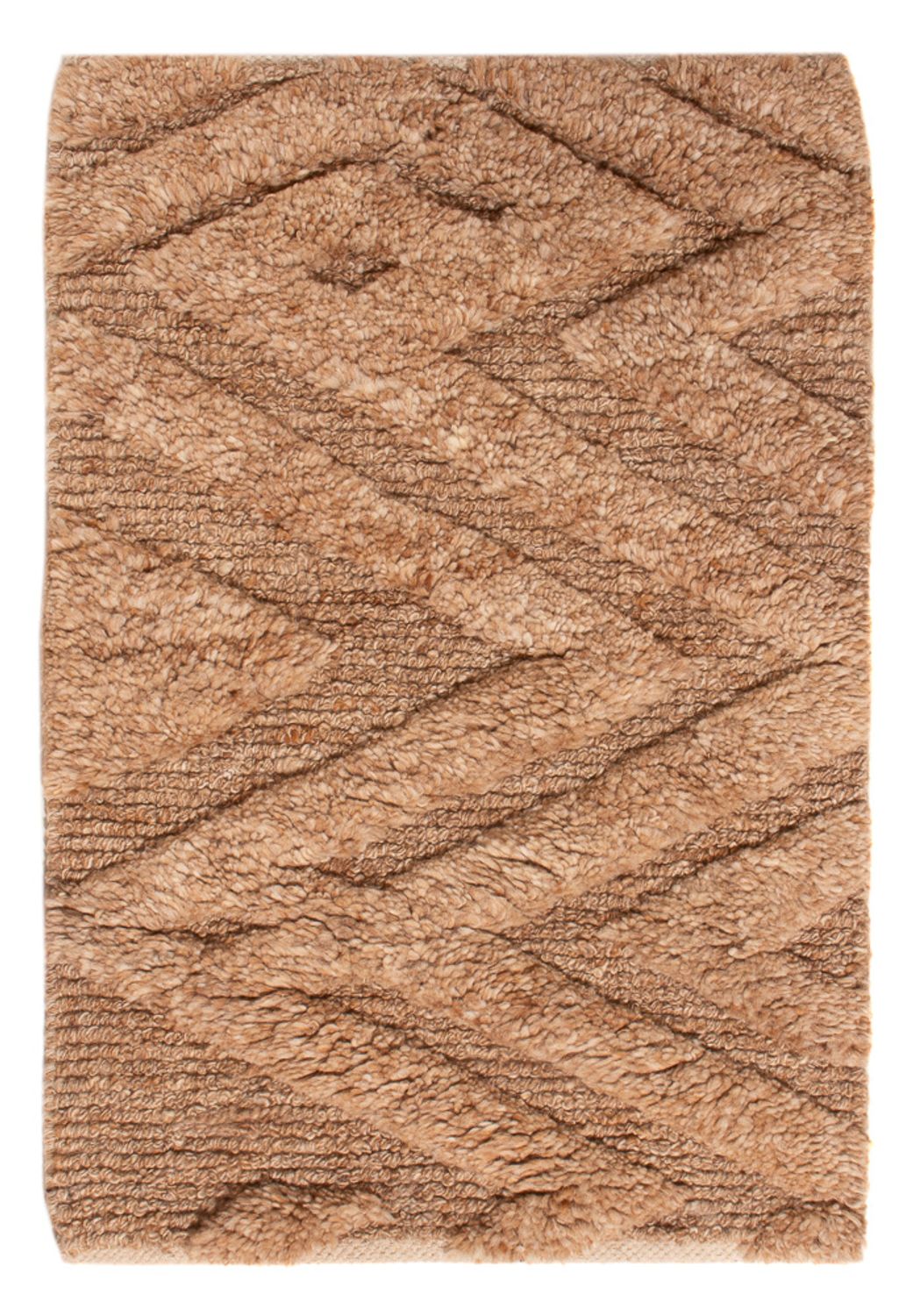 Wollen tapijt - 90 x 60 cm - donker beige