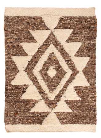 Tapis en laine - 90 x 60 cm - beige foncé