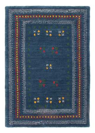 Gabbeh Teppich - Loribaft Softy - 90 x 60 cm - blau