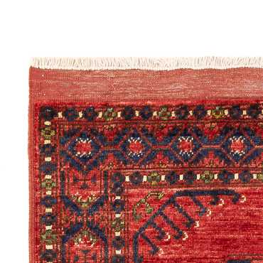 Runner Afghan Rug - 201 x 81 cm - red