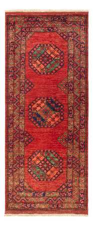 Runner Afghan Rug - 207 x 86 cm - red