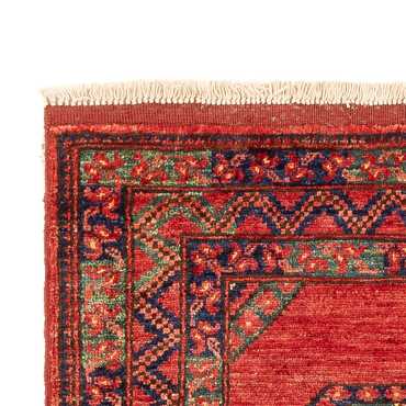 Tapis de couloir Tapis afghan - 207 x 86 cm - rouge