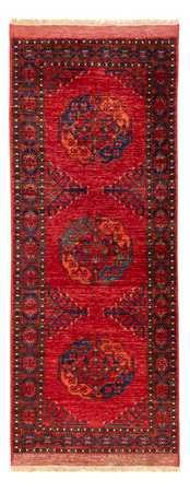 Tapis de couloir Tapis afghan - 207 x 80 cm - rouge