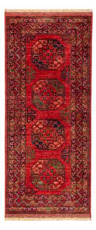 Runner Afghan Rug - 201 x 86 cm - red