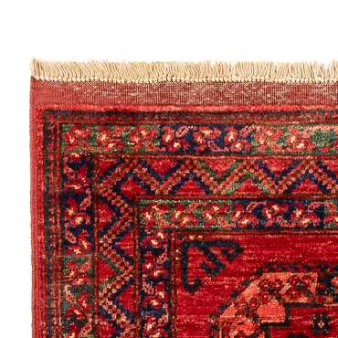 Runner Afghan Rug - 201 x 86 cm - red