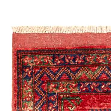 Runner Afghan Rug - 216 x 83 cm - red