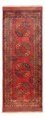 Runner Afghan Rug - 204 x 82 cm - red