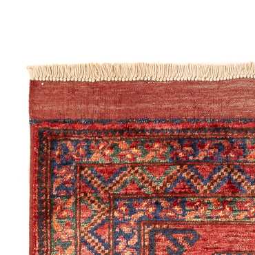 Runner Afghan Rug - 204 x 82 cm - red