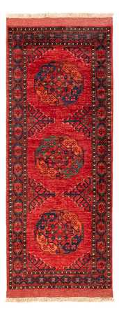 Tapis de couloir Tapis afghan - 205 x 82 cm - rouge