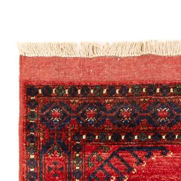 Tapis de couloir Tapis afghan - 205 x 82 cm - rouge