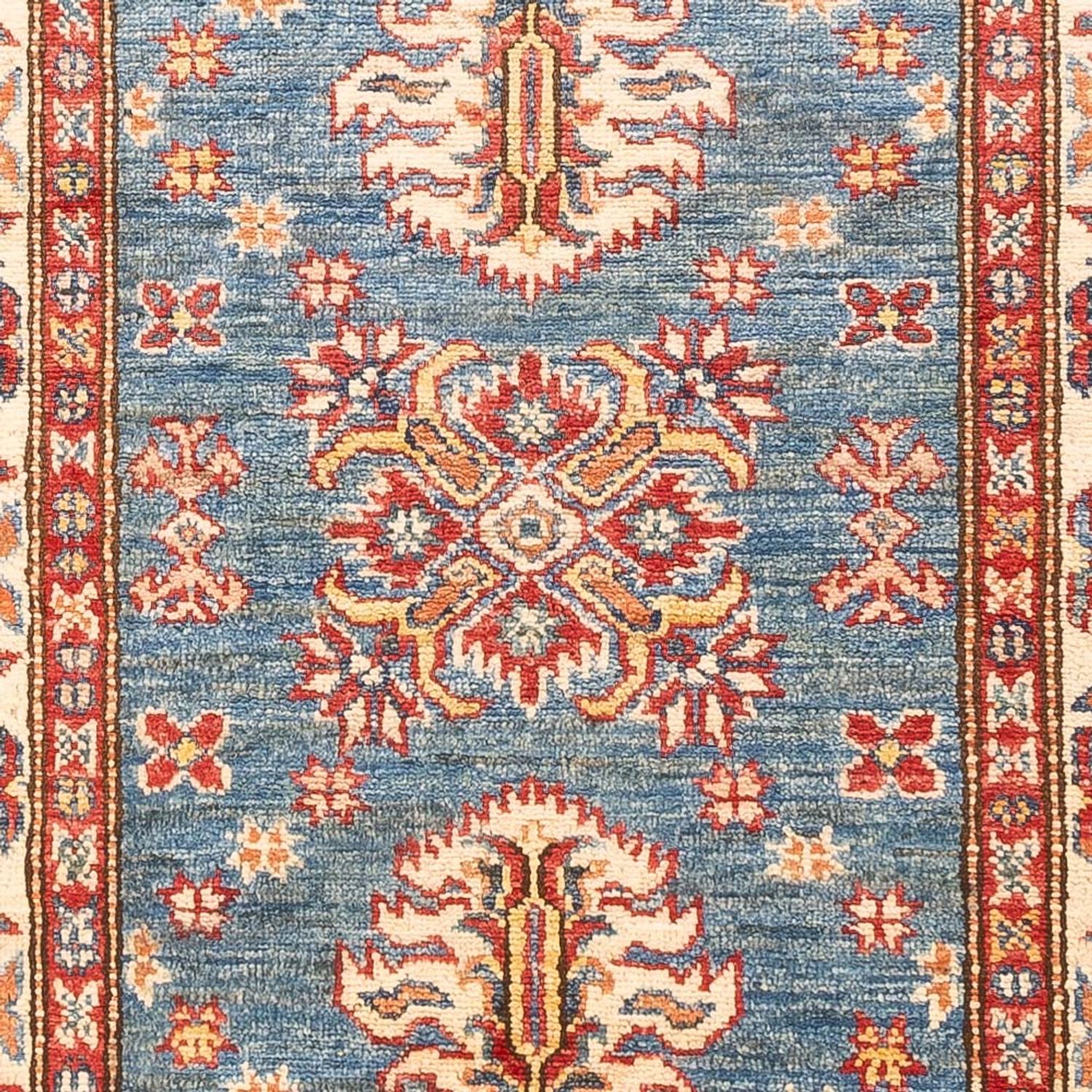 Tapis de couloir Tapis Ziegler - Kazak - 202 x 72 cm - bleu