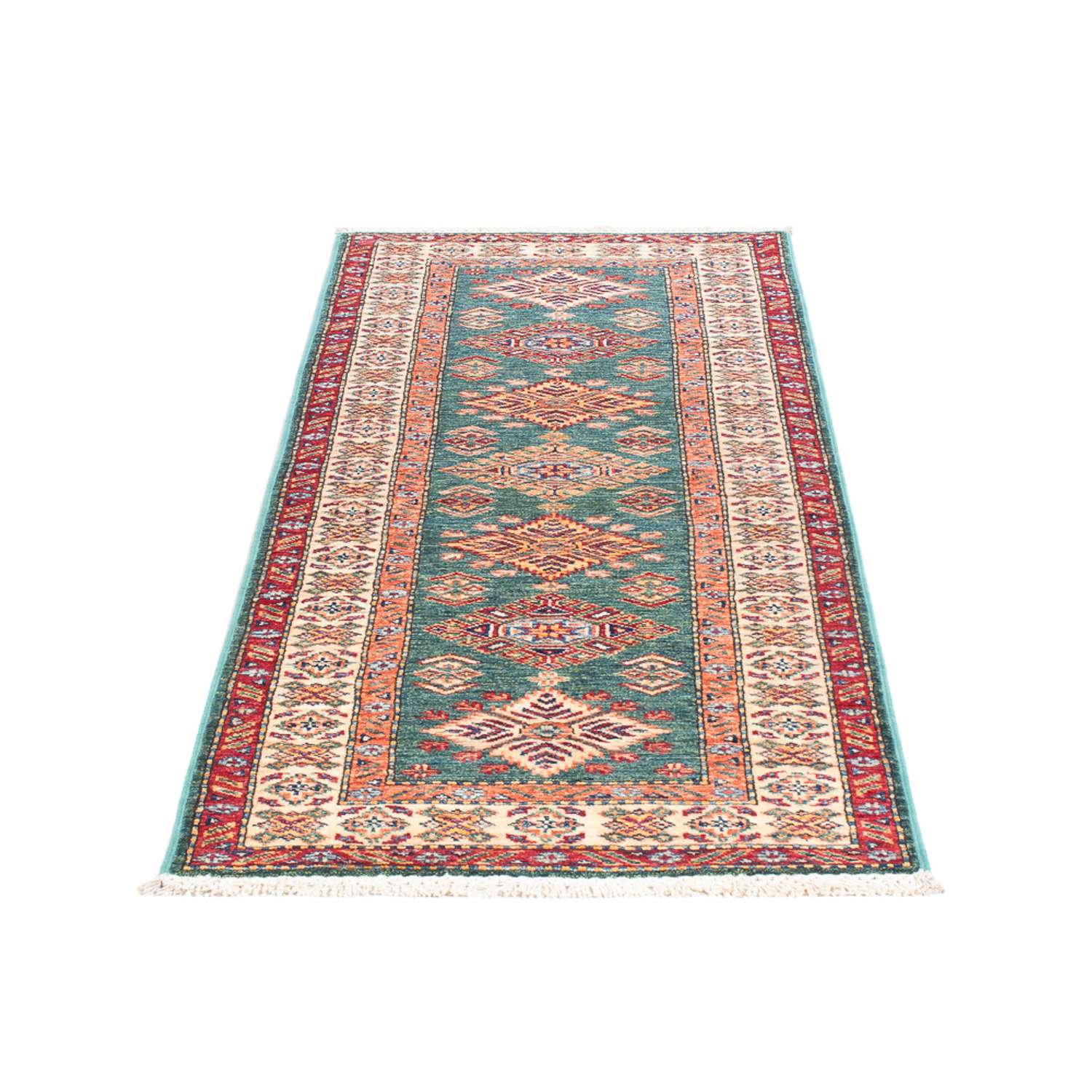 Biegacz Dywan Ziegler - Kazak - 181 x 61 cm - turkusowy