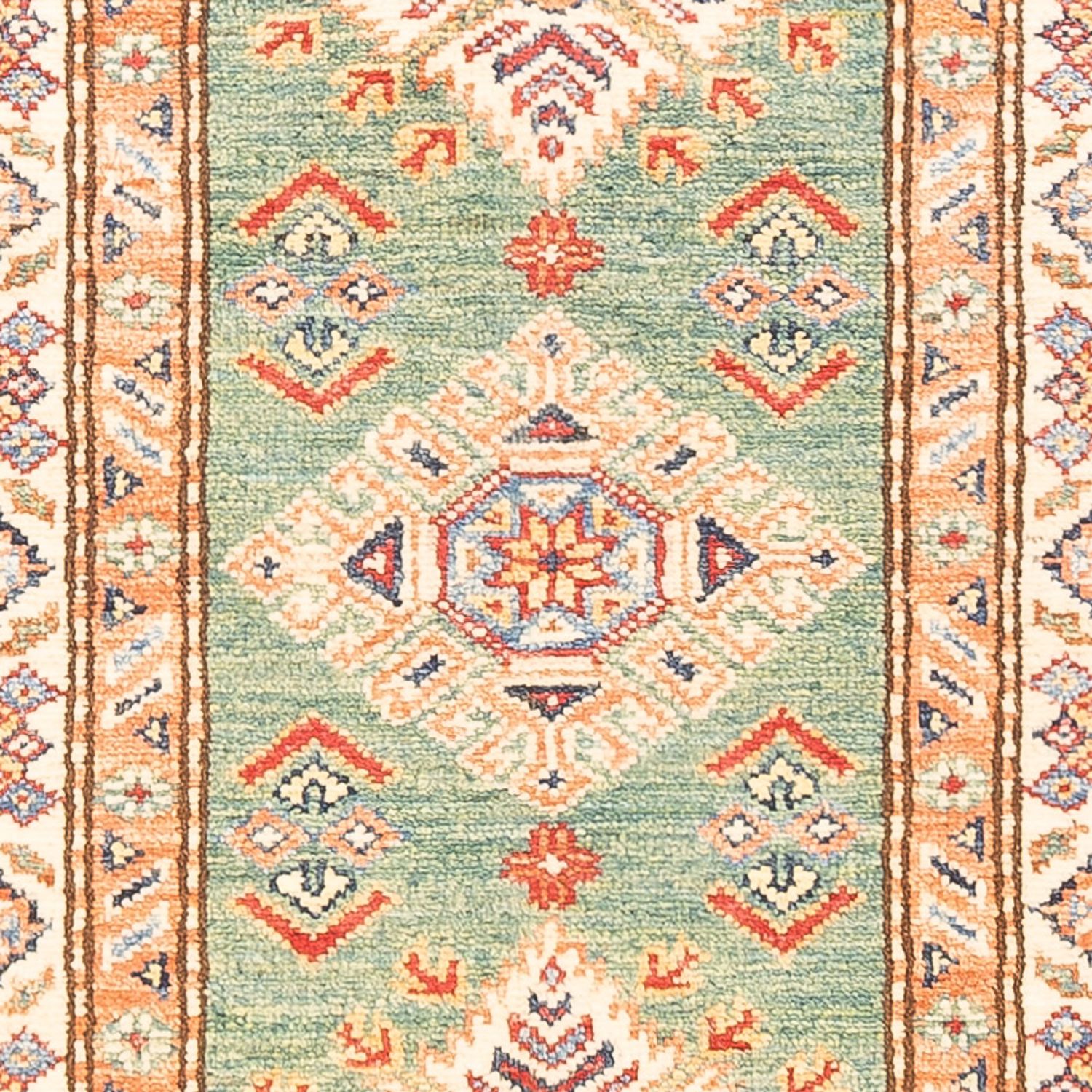 Alfombra de pasillo Alfombra Ziegler - Kazak - 184 x 59 cm - verde claro