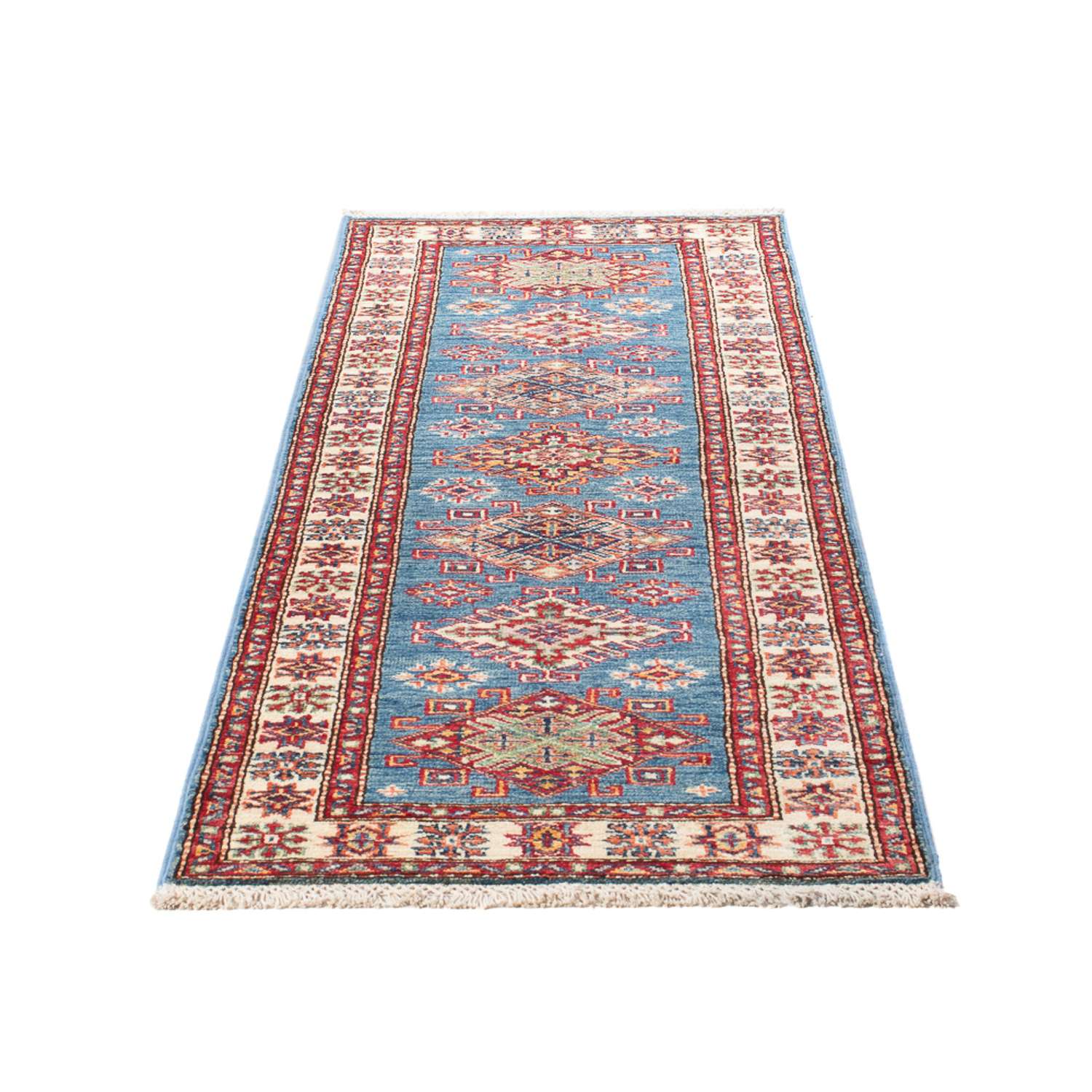 Tappeto corsia Tappeto Ziegler - Kazak - 185 x 60 cm - blu chiaro