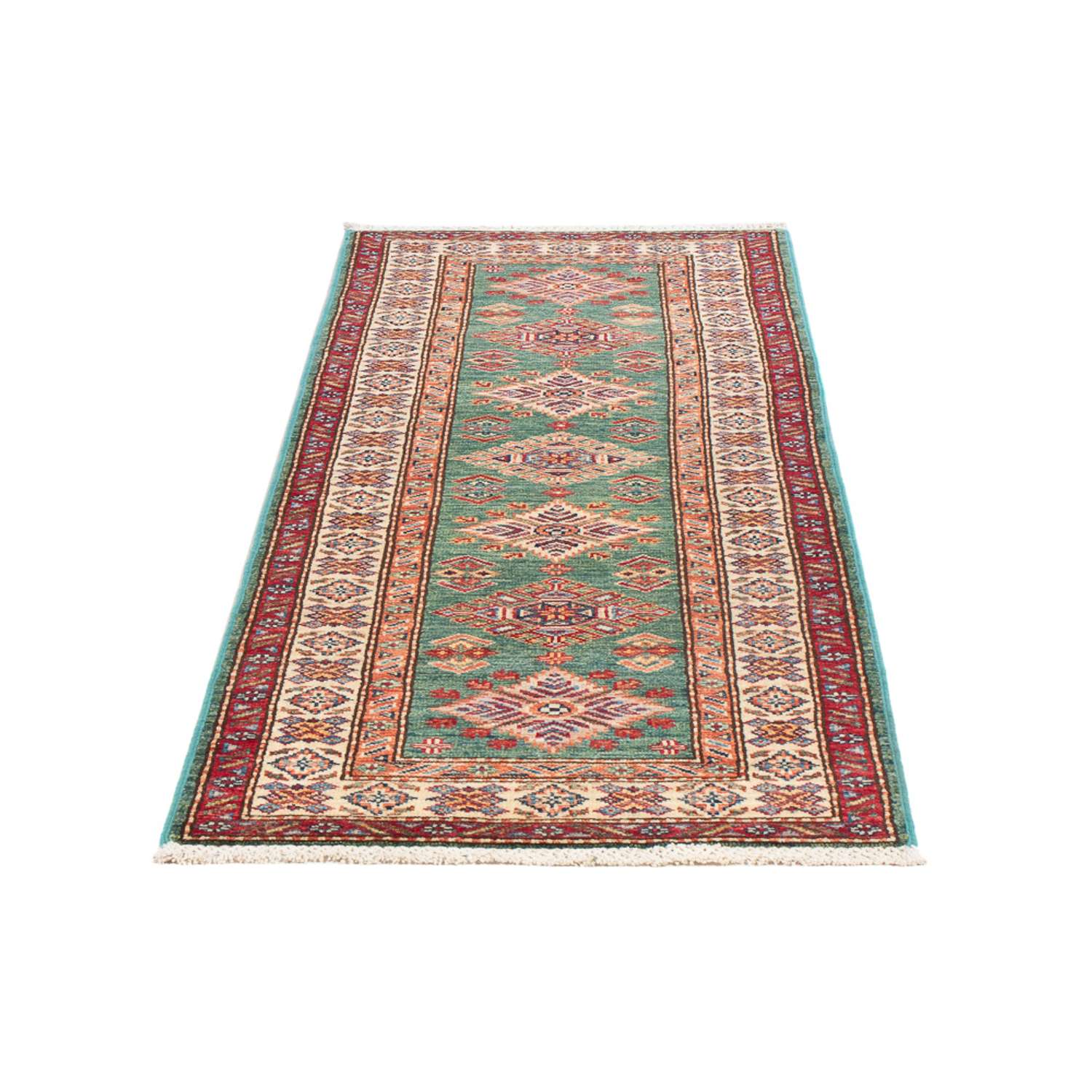 Tapis de couloir Tapis Ziegler - Kazak - 185 x 60 cm - vert clair