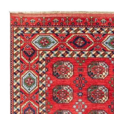 Tapis afghan - 379 x 307 cm - rouge