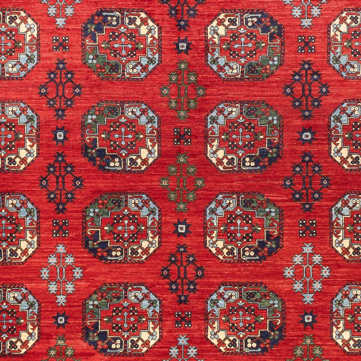 Tapis afghan - 398 x 309 cm - rouge