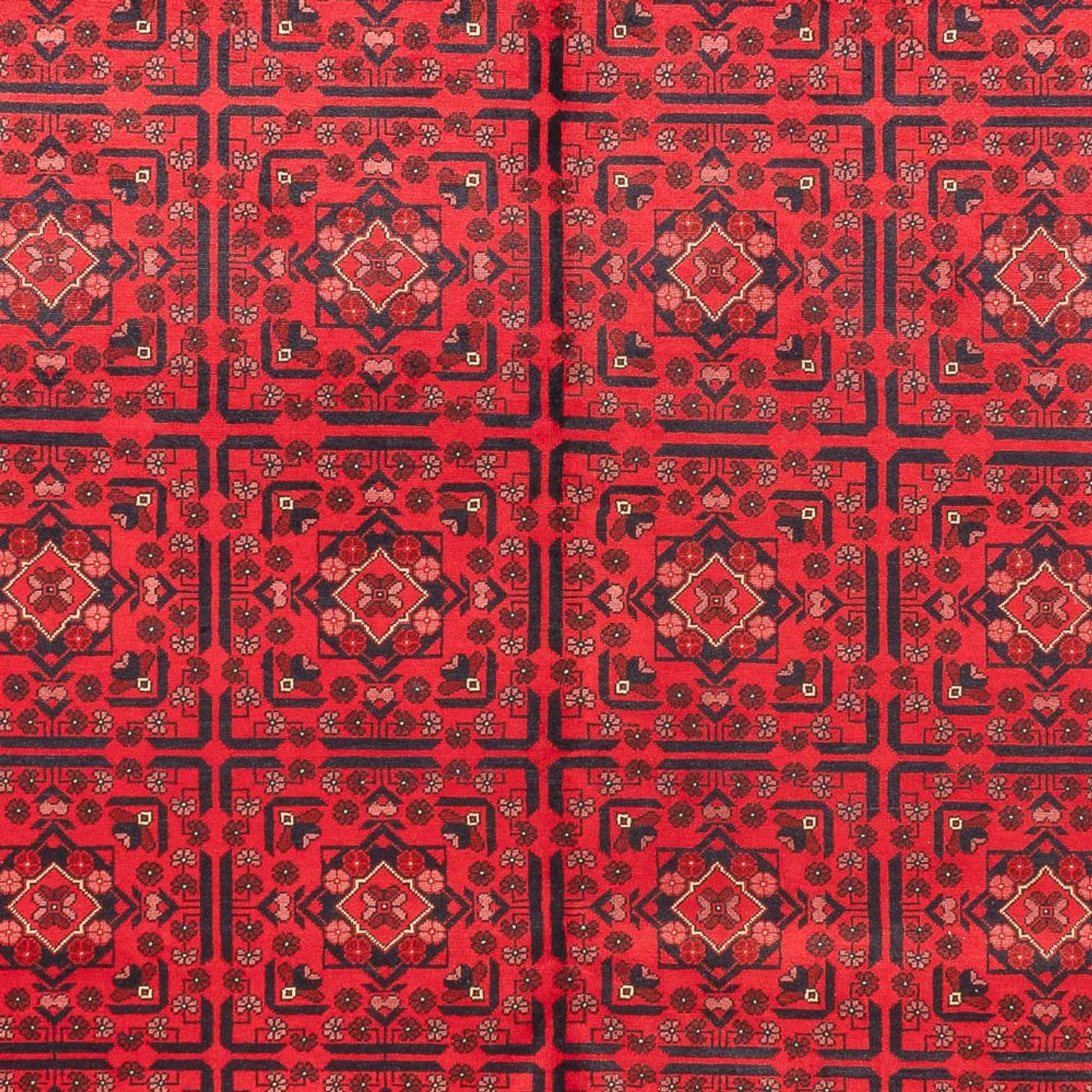 Tapete afegão - Kunduz - 366 x 297 cm - vermelho