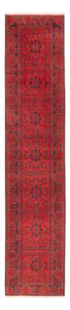 Tapis de couloir Tapis afghan - Kunduz - 390 x 80 cm - rouge