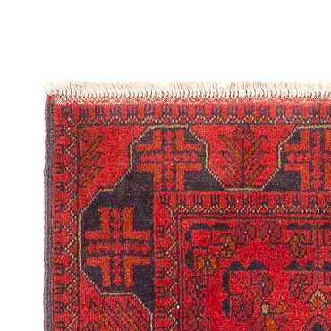 Tapis de couloir Tapis afghan - Kunduz - 390 x 80 cm - rouge