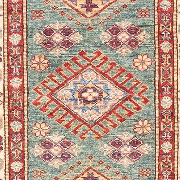 Tappeto corsia Tappeto Ziegler - Kazak - 294 x 84 cm - turchese