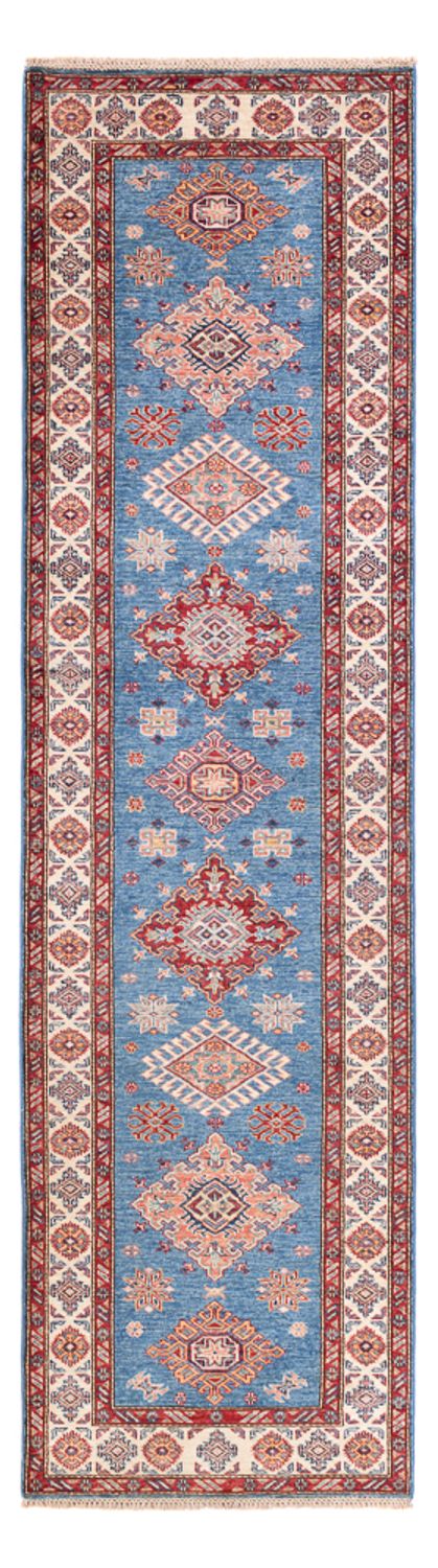 Tapis de couloir Tapis Ziegler - Kazak - 299 x 85 cm - bleu