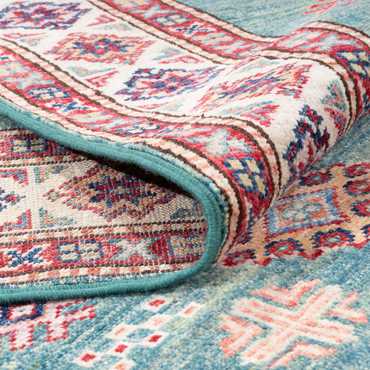 Tapis de couloir Tapis Ziegler - Kazak - 302 x 83 cm - turquoise