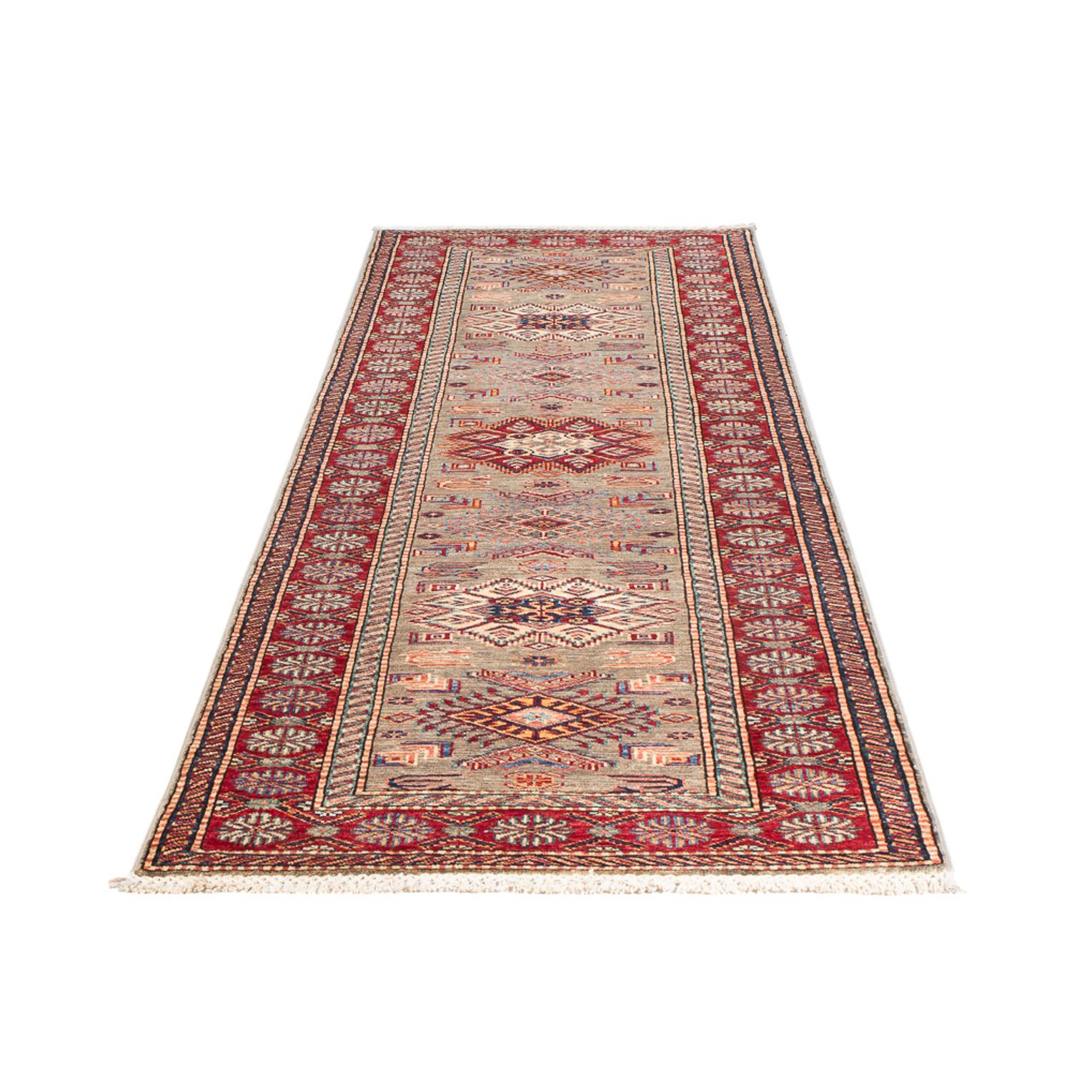 Tapis de couloir Tapis Ziegler - Kazak - 293 x 81 cm - beige foncé