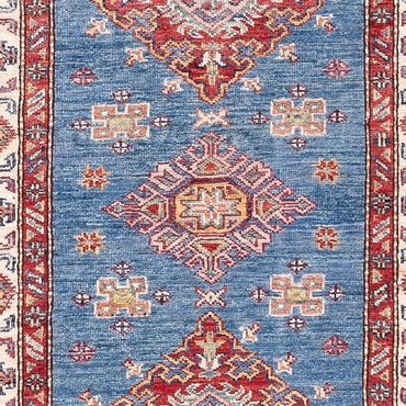 Runner Zieglerův koberec - Kazak - 305 x 79 cm - modrá