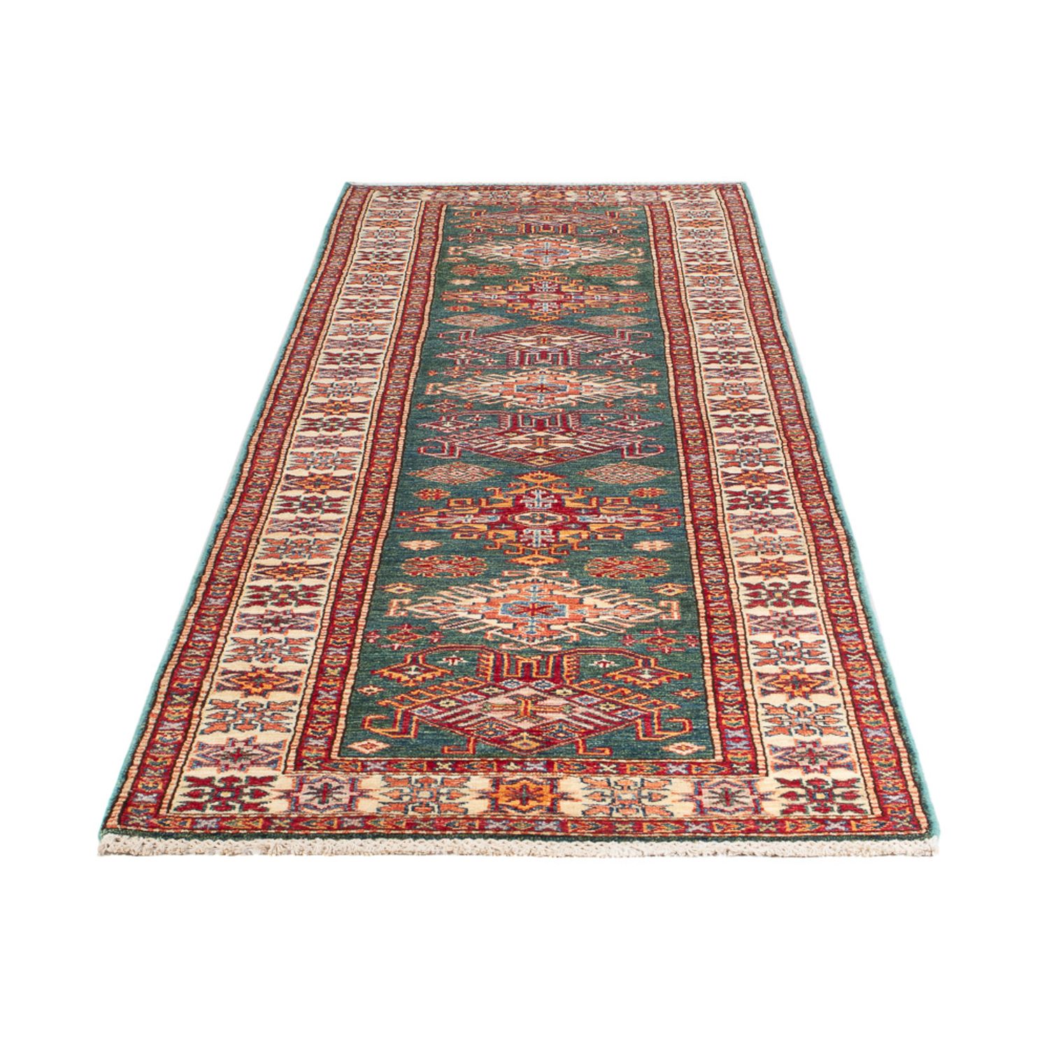 Runner Ziegler Carpet - Kazak - 298 x 81 cm - grön