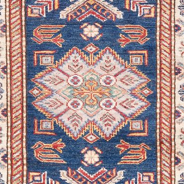 Løper Ziegler Teppe - Kazak - 302 x 84 cm - blå