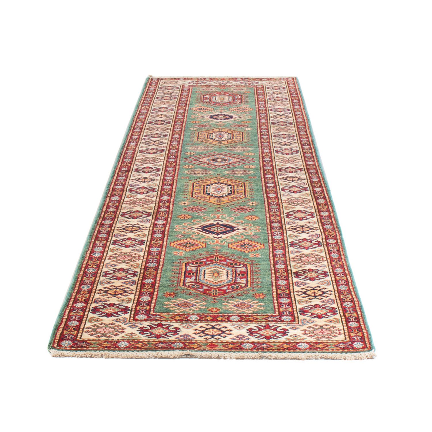 Loper Ziegler Tapijt - Kazak - 311 x 77 cm - groen