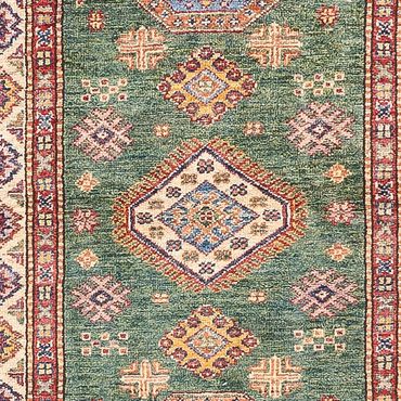 Løper Ziegler Teppe - Kazak - 295 x 76 cm - grønn