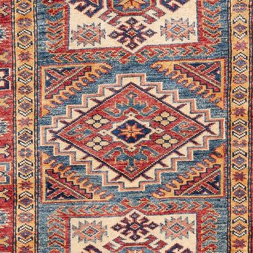 Corredor Tapete Ziegler - Kazak - 307 x 78 cm - bege escuro