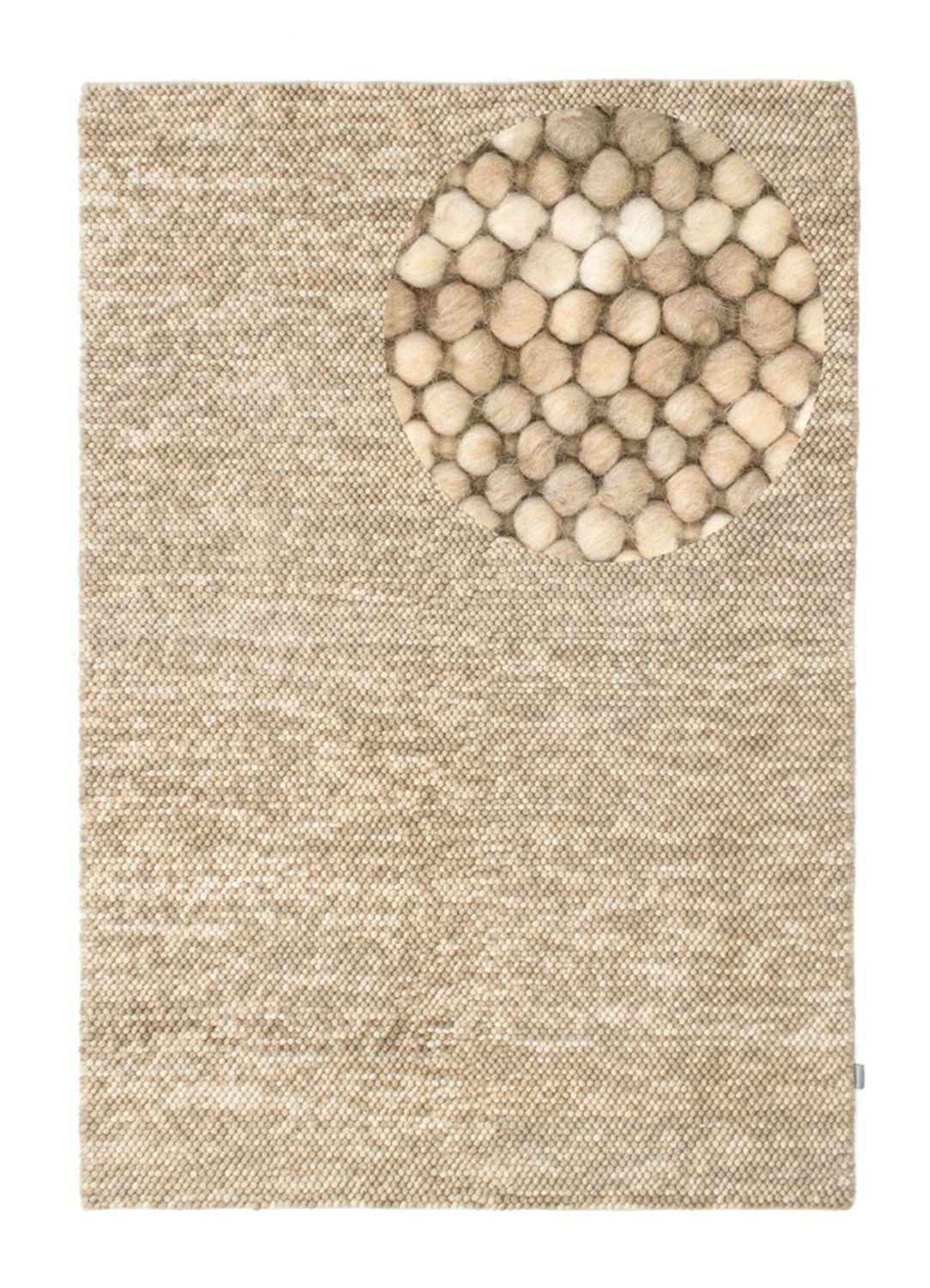 Tapis en laine - Boule en feutre - Mosaik - rectangle