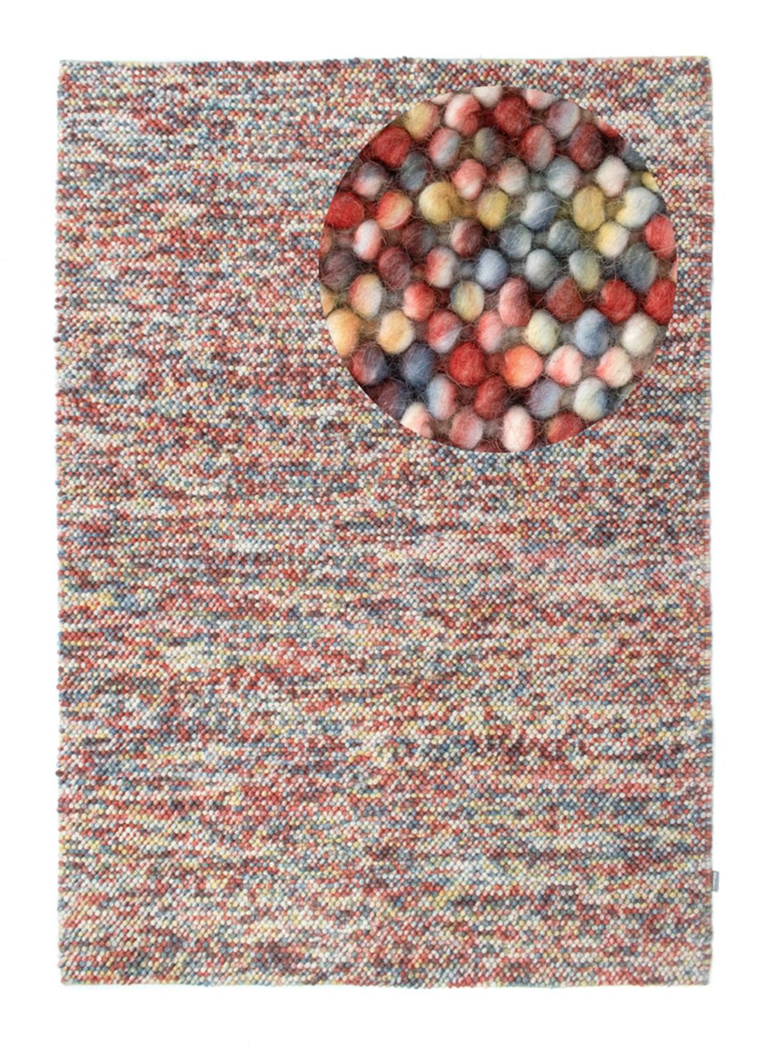 Tapis en laine - Boule en feutre - Mosaik - rectangle