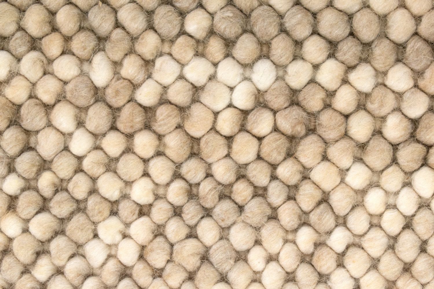 Wool Rug - Felt ball - Mosaik - runner