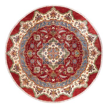 Tapis Ziegler - Kazak ronde  - 302 x 297 cm - multicolore