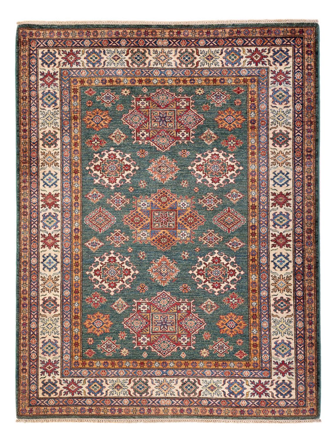 Ziegler Teppich - Kazak - 202 x 153 cm - grün