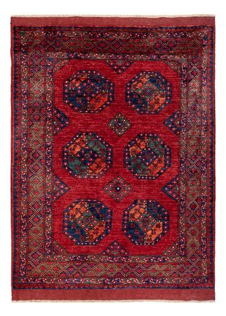 Alfombra afgana - Kunduz - 199 x 149 cm - rojo