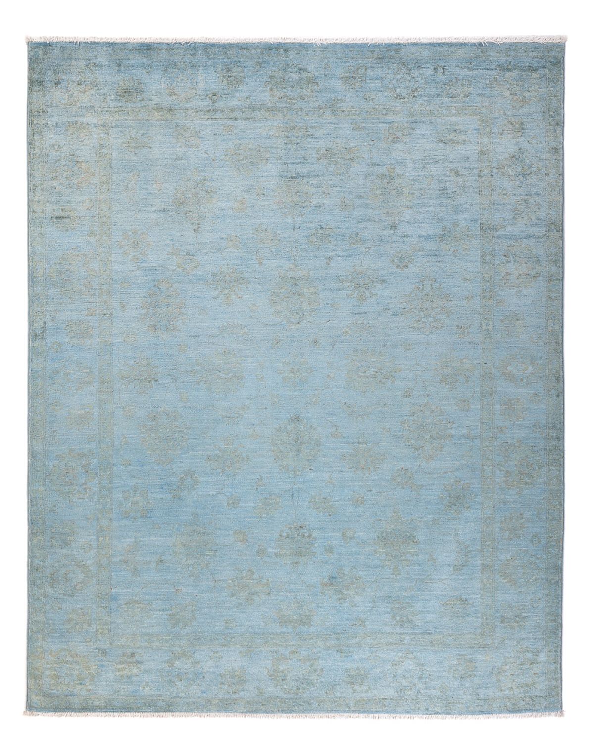 Alfombra Ziegler - Moderna - Vintage/revestido - 194 x 149 cm - azul claro