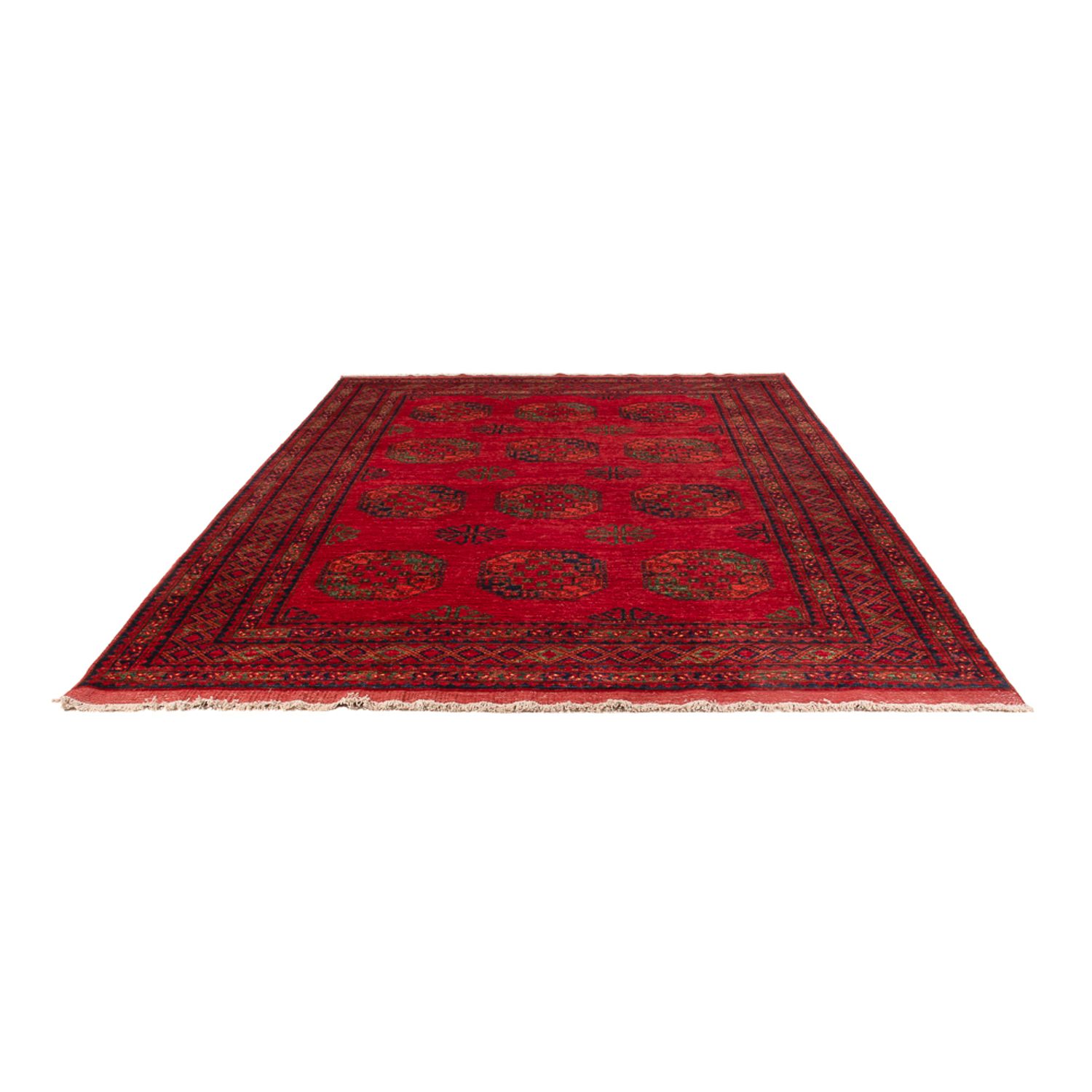 Alfombra afgana - Kunduz - 317 x 213 cm - rojo