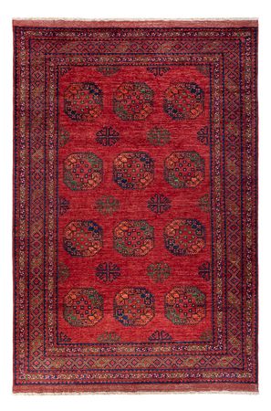 Alfombra afgana - Kunduz - 307 x 207 cm - rojo