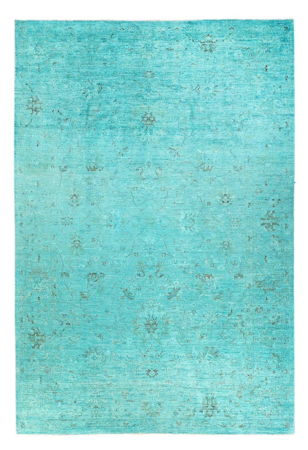 Ziegler Rug - Modern - Vintage/Overdyed - 293 x 201 cm - turquoise