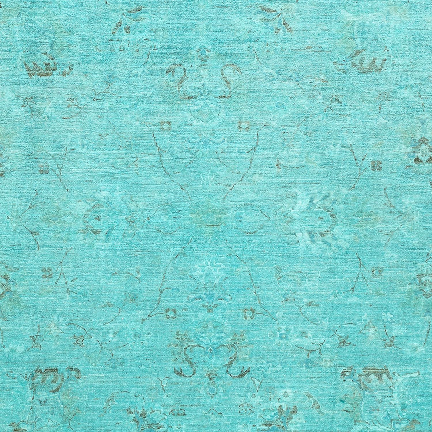 Ziegler Rug - Modern - Vintage/Overdyed - 293 x 201 cm - turquoise