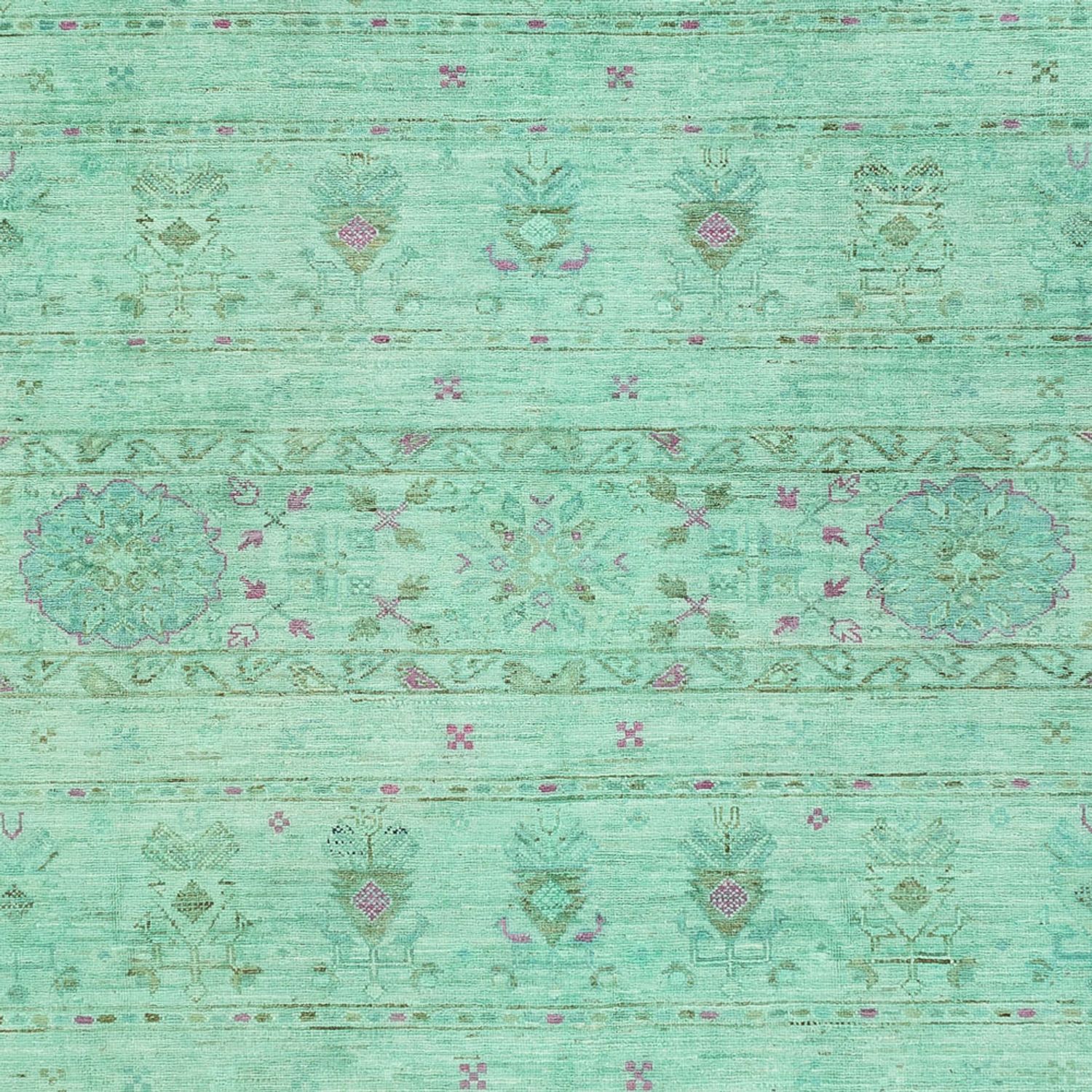 Tapis Ziegler - Moderne - Vintage/Overdyed - 308 x 206 cm - vert clair