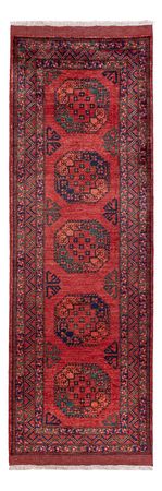 Runner Afghan Rug - Kunduz - 260 x 83 cm - red